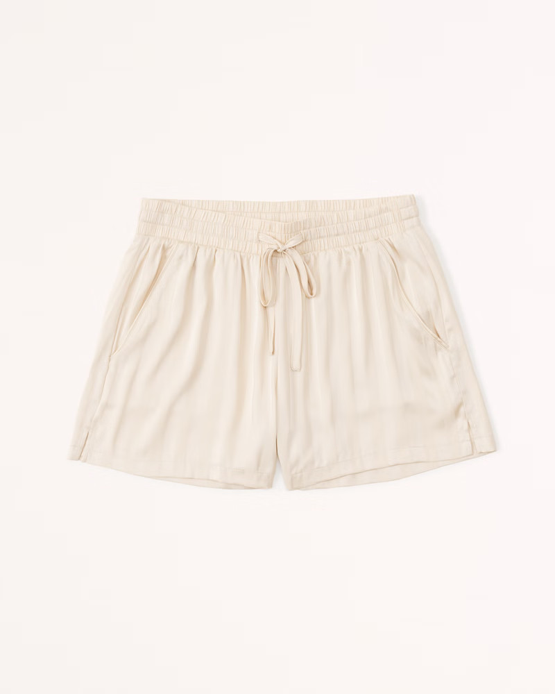 Women's Satin Jacquard Sleep Short | Women's Intimates & Sleepwear | Abercrombie.com | Abercrombie & Fitch (US)