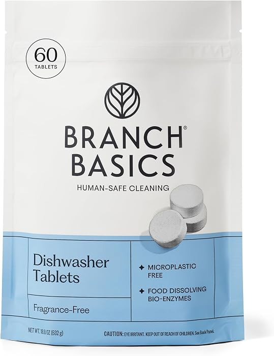 Branch Basics Dishwasher Tablets \u2013 60 Ct | Plastic-Free, Fragrance-Free, Human-Safe, Dishwas... | Amazon (US)
