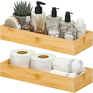 Toilet Paper Storage Basket, Bamboo Toilet Tank Tray Topper for Bathroom Organizers and Storage, ... | Amazon (US)