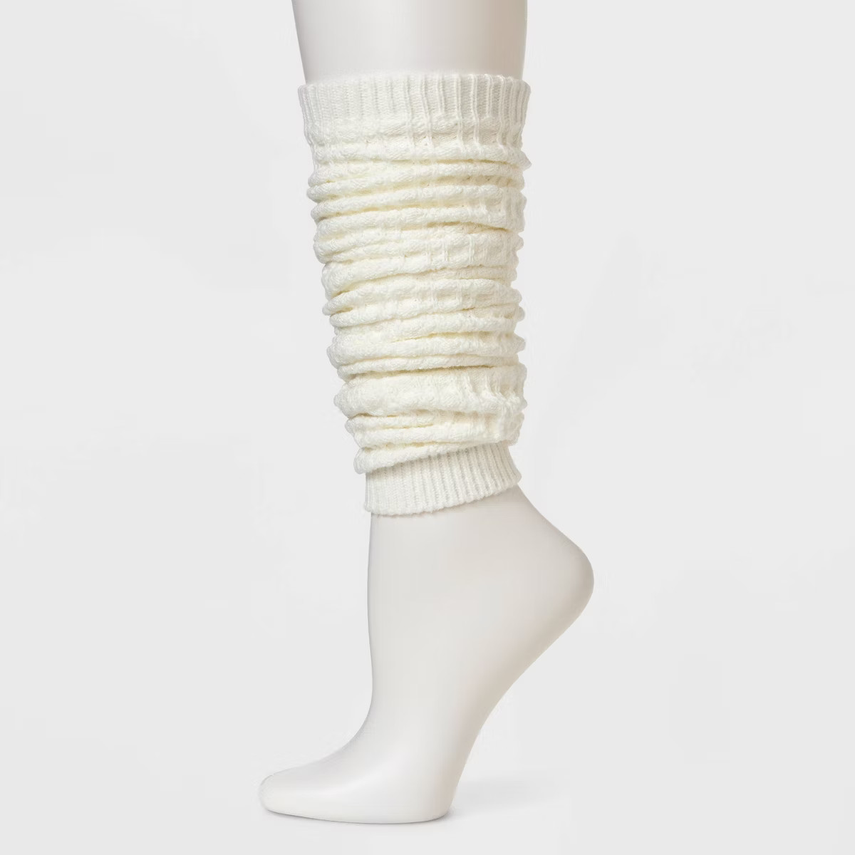 Women's Textured Super Soft Legwarmer Boot Socks - Auden™ Ivory 4-10 | Target