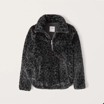 Half-Zip Faux Fur Sweatshirt | Abercrombie & Fitch (US)