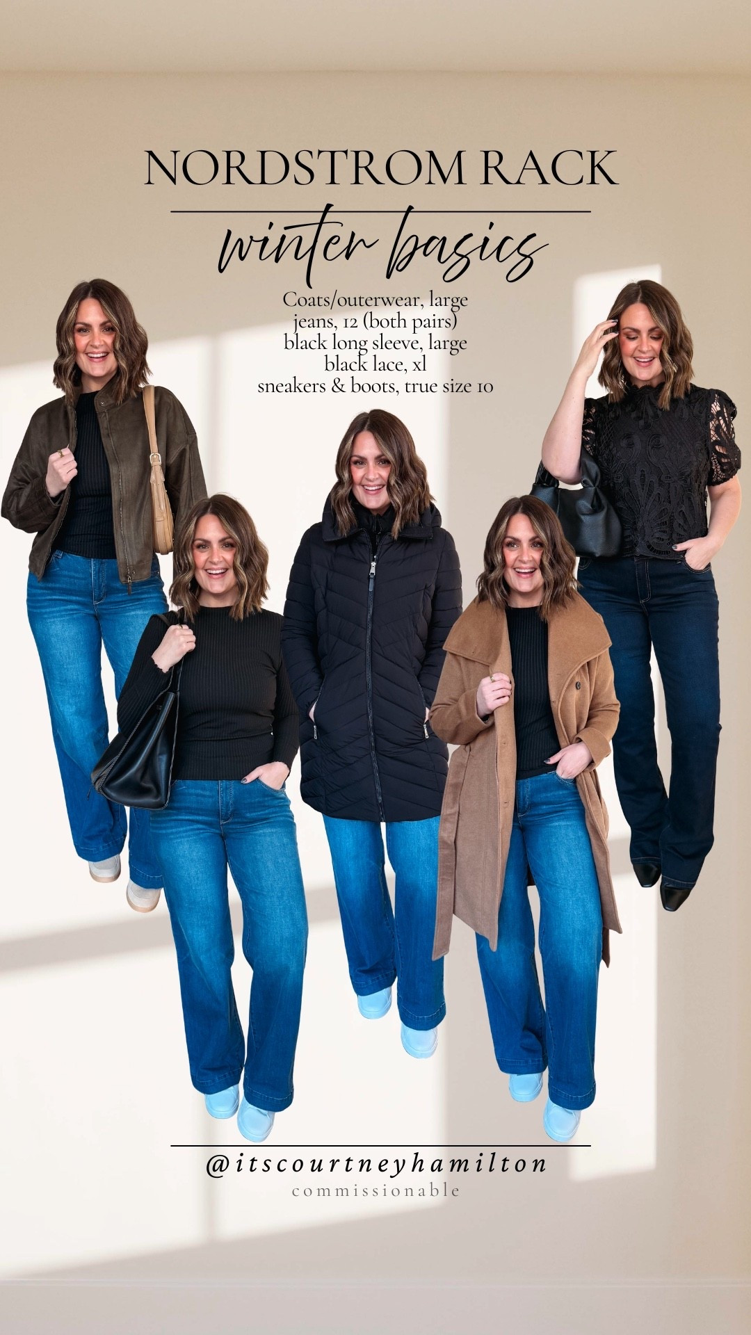 Wardrobe staple outerwear from Nordstrom Rack - highly recommend these!

Camel wool blend wrap, Large
Faux suede, large
Black shirt, large (could’ve done XL for a little more room)
Black lace top, xl (need a large)
Jeans, 12
Sneakers & boots, true size 10
Black Packable puffer, large

@nordstromrack #nordstromrackpartner #rackscore midsize, size 12, closet staples, winter jacket, wool coat, bomber jacket, suede jacket 

#LTKMidsize #LTKFindsUnder100 #LTKootd
