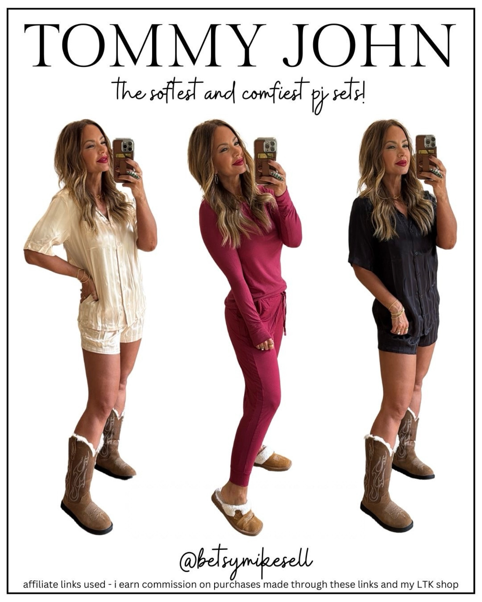 my tommy john partner code BETSY40 will get you 40% off for 48 hours! tommy john women’s downtime henley and joggers set, and women’s satin jacquard pajama sets linked!

#LTKGiftGuide #LTKSeasonal #LTKHoliday