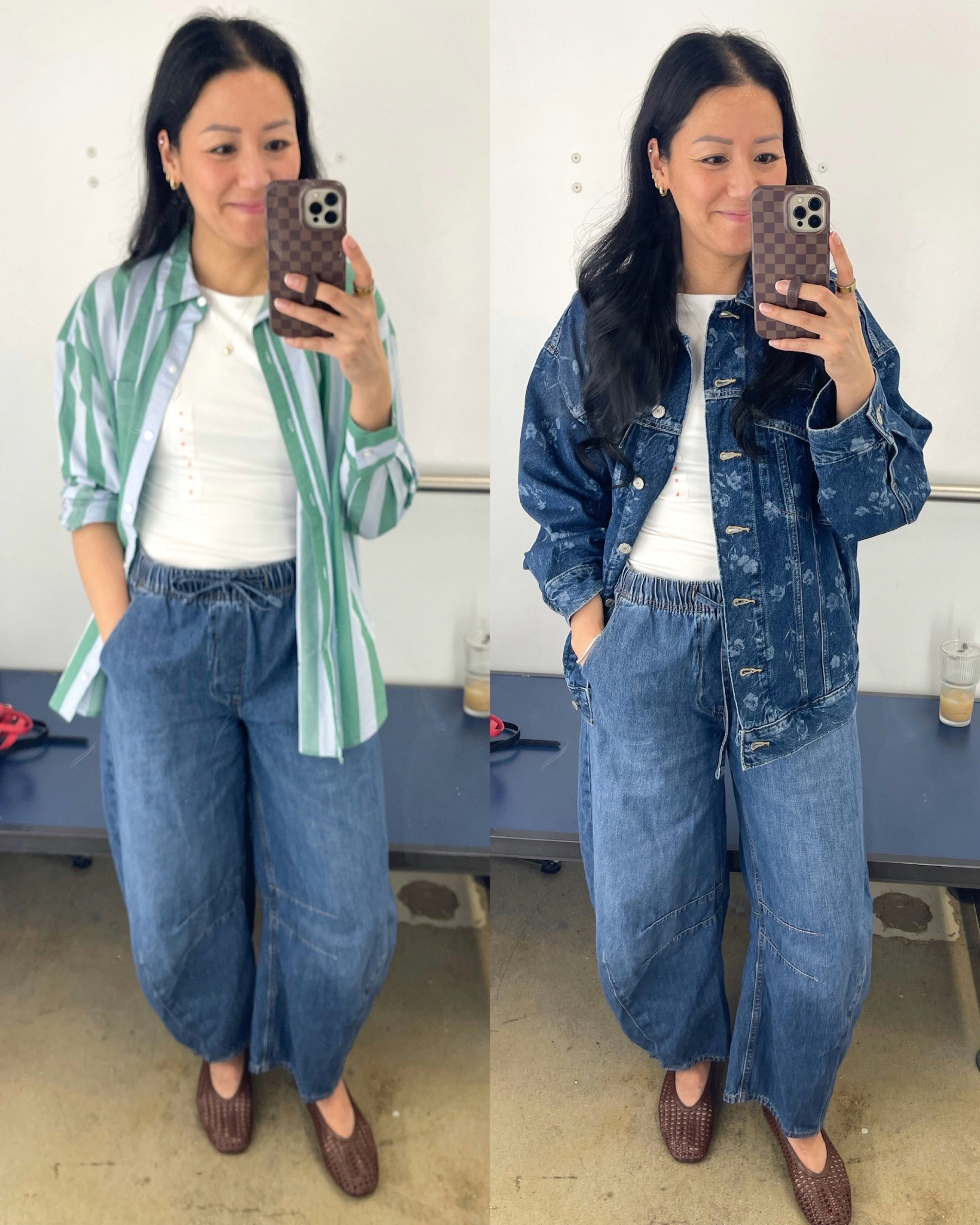 Size XS top and jacket. Even the XS get pretty oversized in the jacket. 
Size small tank
Size XS jeans (exact jeans not online but I am linking them in the dark wash)
Sized down 1/2 in flats


#LTKSaleAlert #LTKOver40 #LTKSeasonal