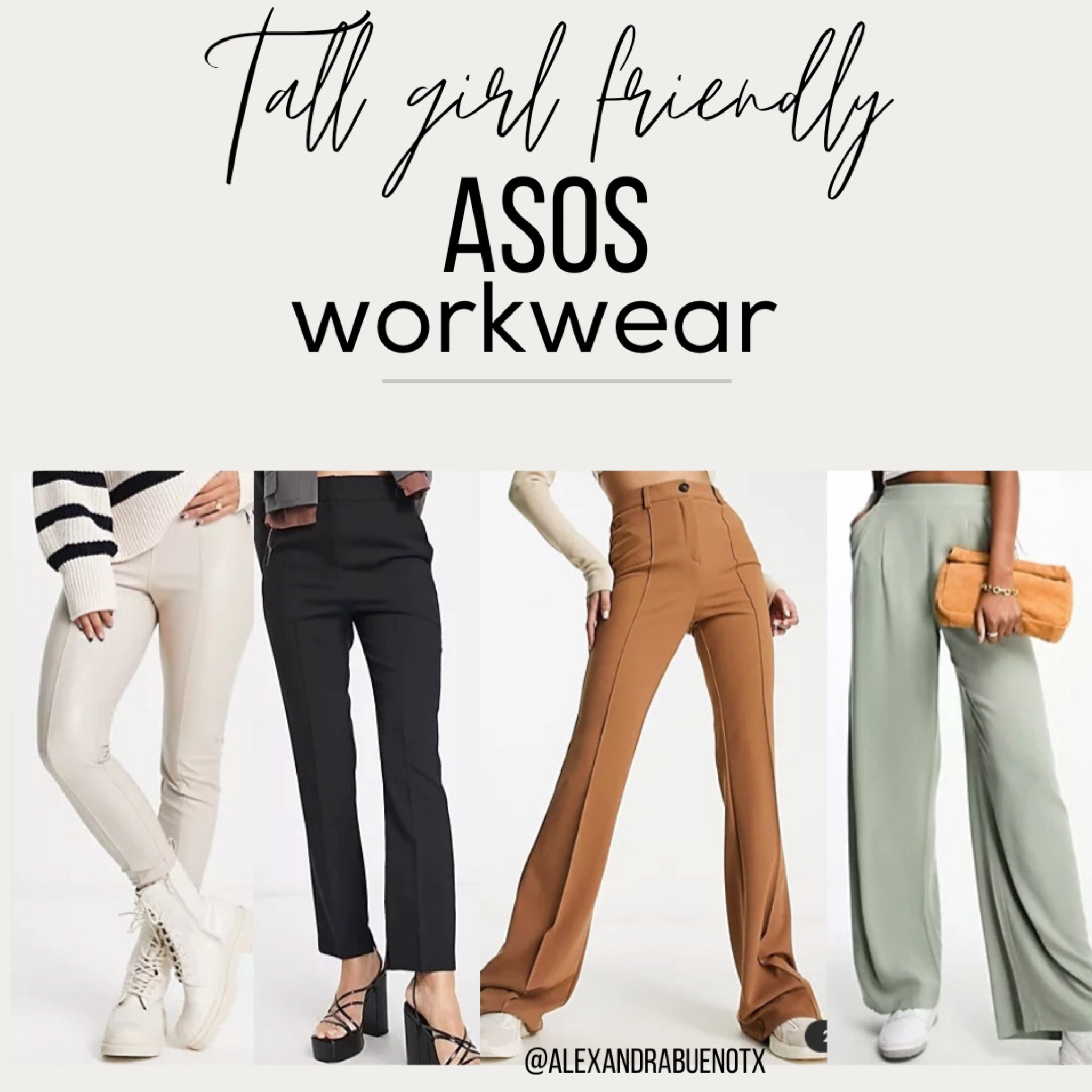 Finding pants that are tall girl friendly is hard. ASOS makes that search so much easier! These are a few of my favorite office friendly, business casual  pants. 

#LTKworkwear #LTKstyletip #LTKunder100