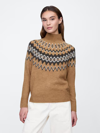 Relaxed Fair Isle Mockneck Sweater | Gap Factory | Gap Factory
