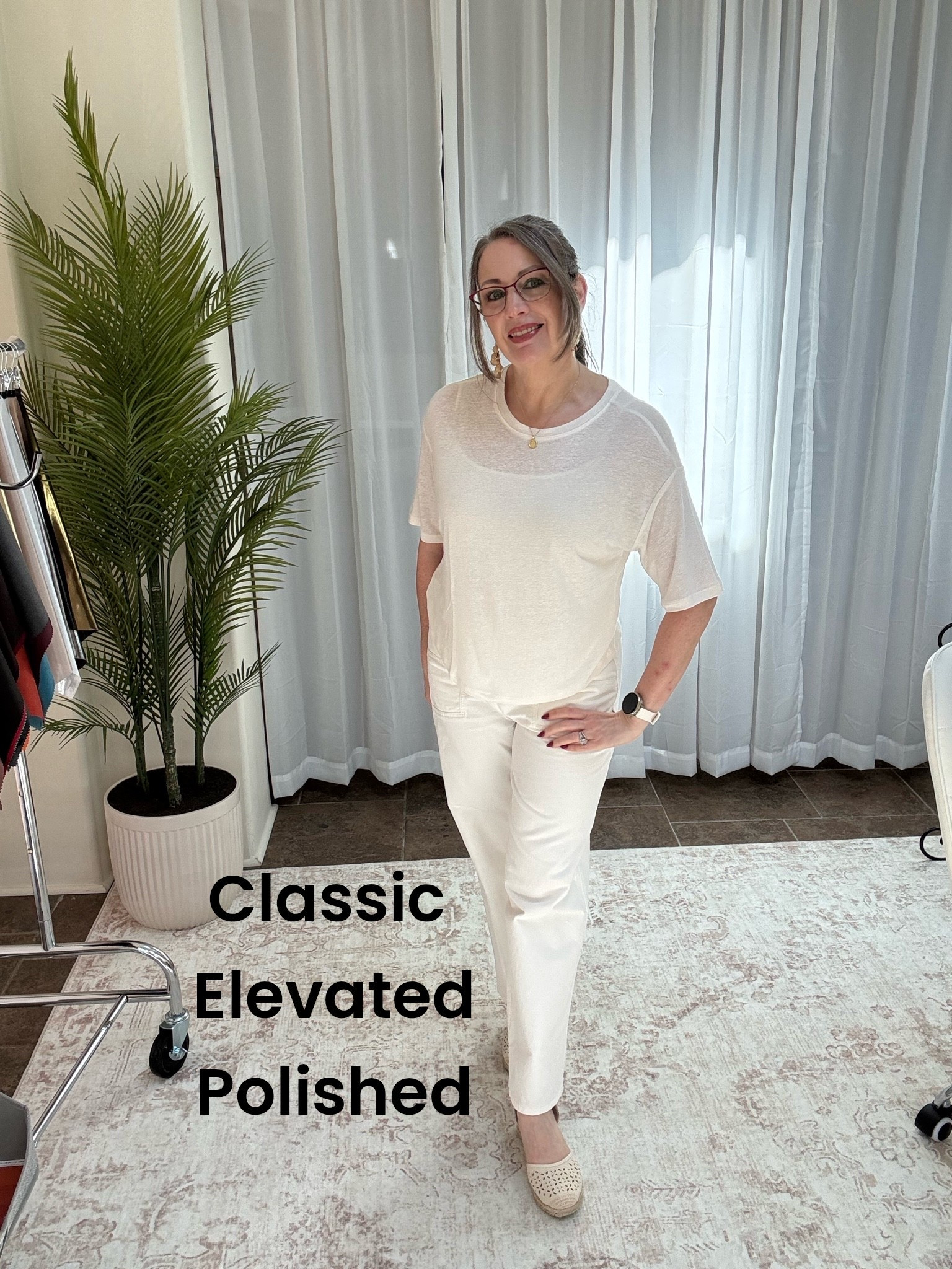 Simple. Classic. Effortless. 🤍

This is one of those outfits that makes me feel put together without even trying. The paper bag pants are flattering and comfortable, the blended linen top is lightweight and easy to wear, and yes… I’m wearing those shoes again! 😂

I’ve said it before, but they’re honestly one of the most comfortable pairs I own. They give me a little height, go with everything, and I can wear them for hours.

Sometimes the simplest outfits become the ones you reach for over and over again.

I’ve linked everything below! 🤍✨

#wearwhoyouare #LTKootd #LTKOver40 #ClassicStyle #LOFT

#LTKTravel #LTKWorkwear