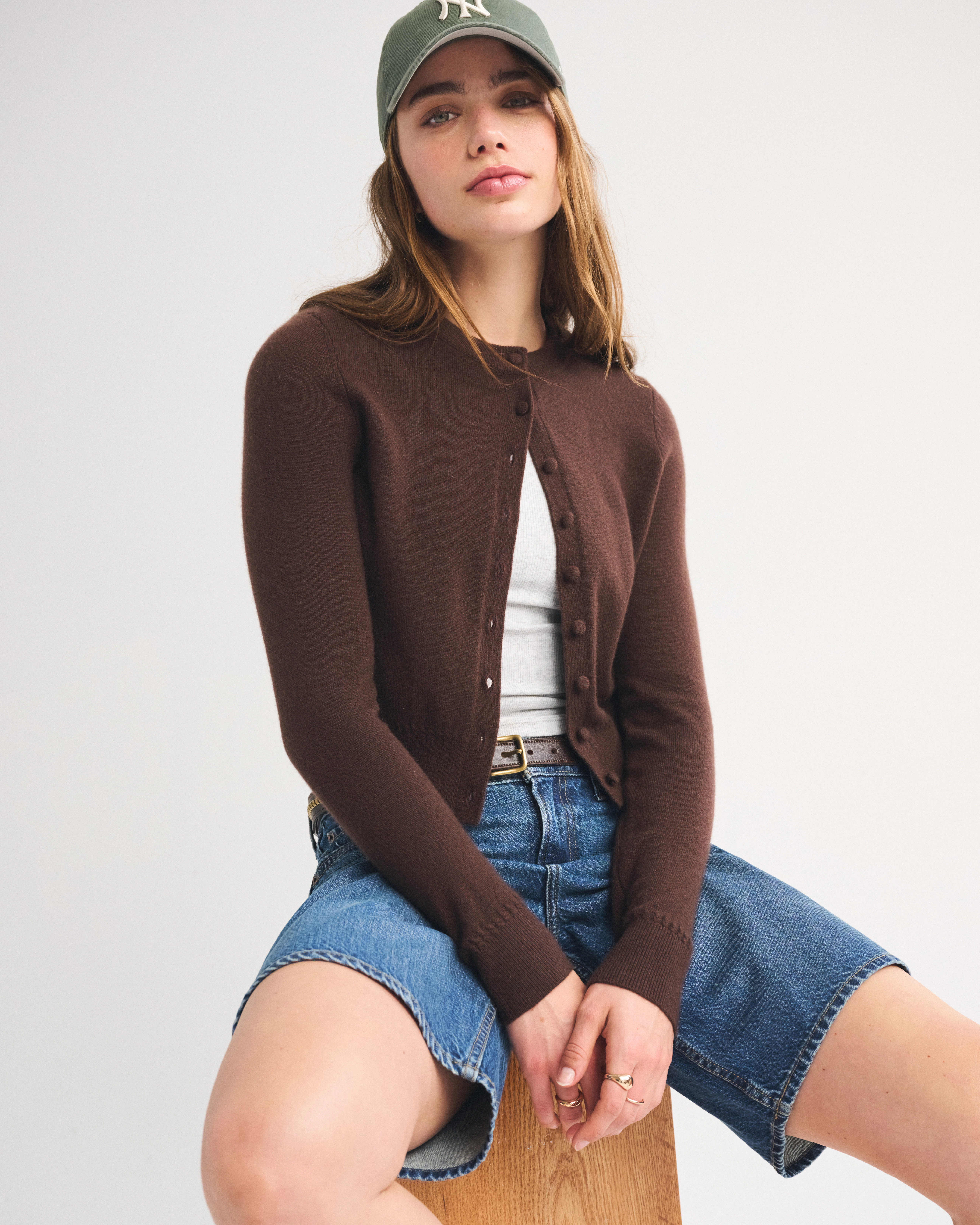 100% Cashmere Shrunken Cardigan | Abercrombie & Fitch (US)