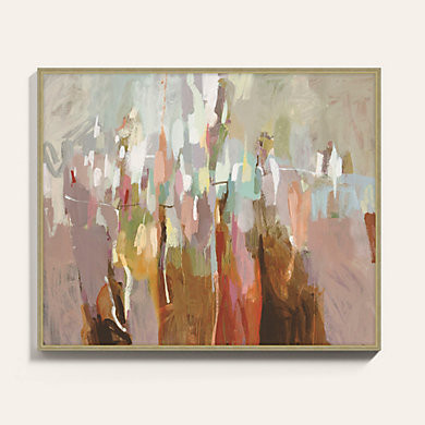 Cast Collective Art & Champagne Frame with Colorful Abstract Giclee Canvas | Ballard Designs, Inc.