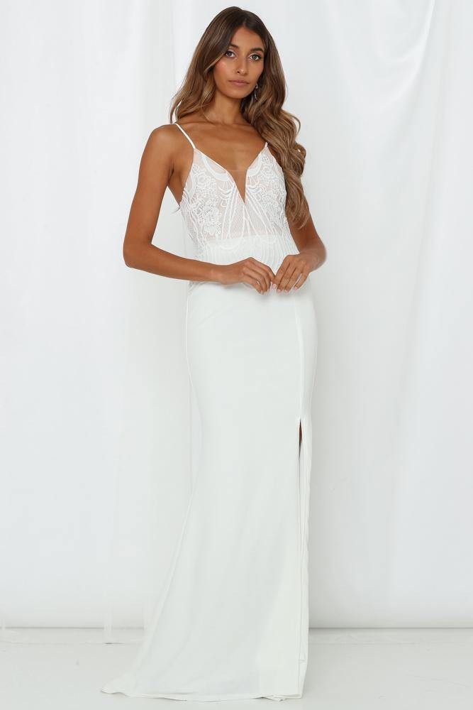 I Come Alive Maxi Dress White | Hello Molly (AU)