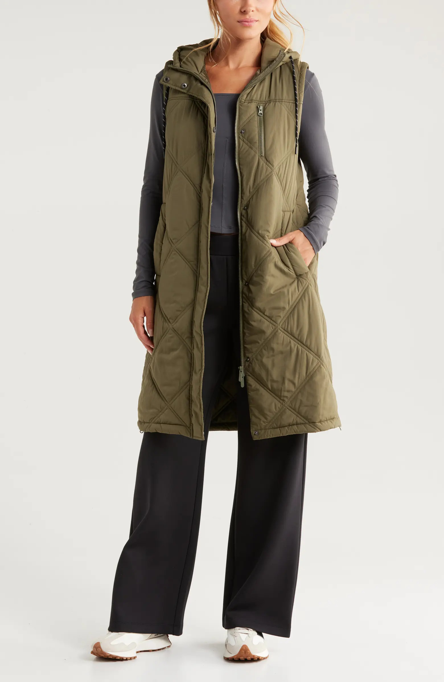 Long Hooded Puffer Vest | Nordstrom