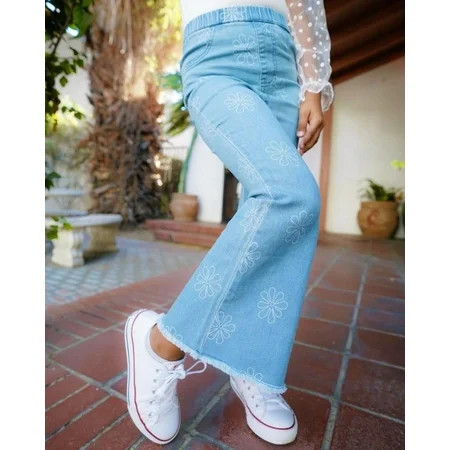 Sutton Bell Bottoms - Light Blue Floral | Walmart (US)
