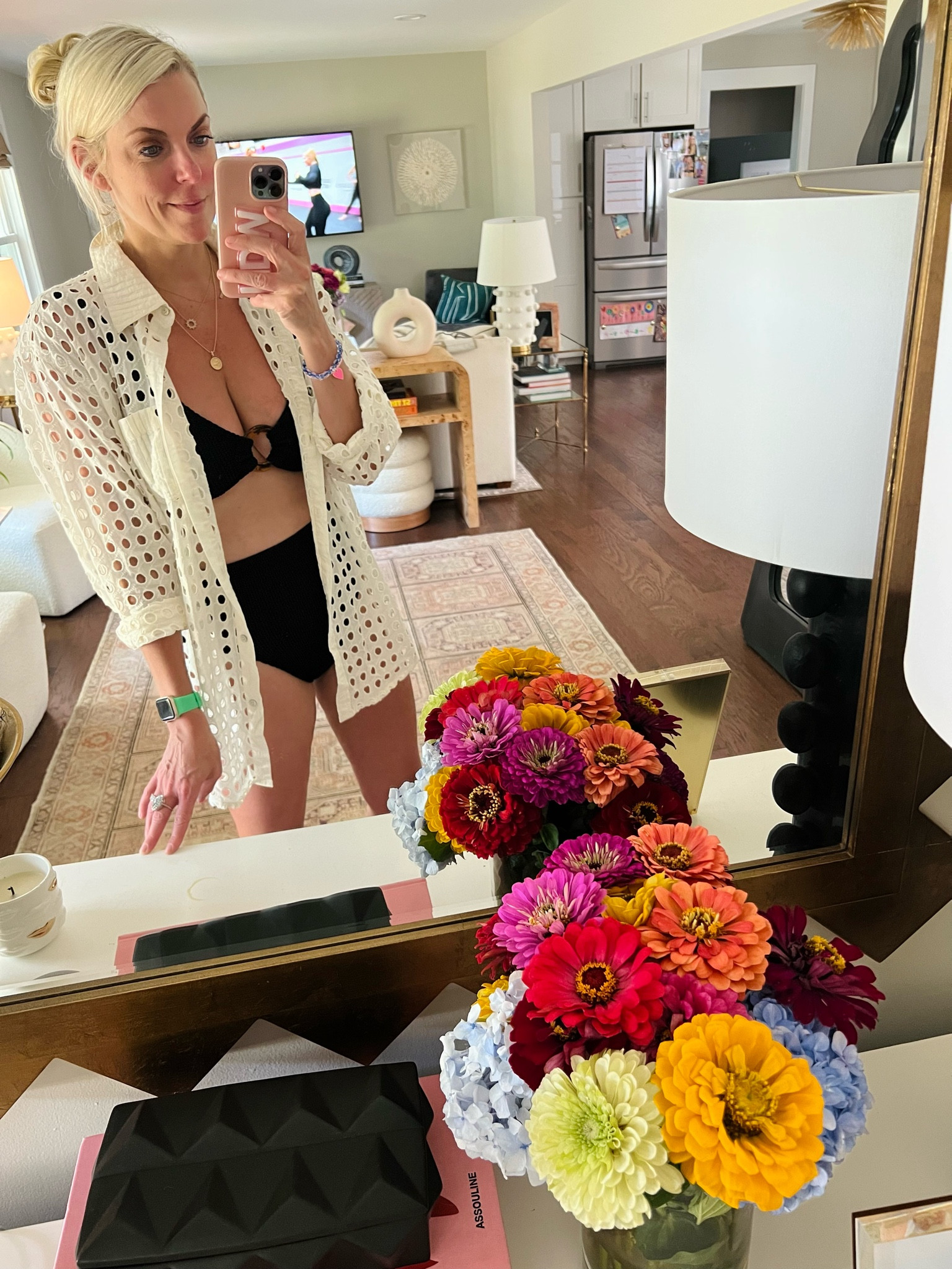 Wearing medium in cover up suit is One size 