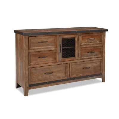 Dargan Dresser with 6 Drawers and 1 Door, Canyon Brown | Wayfair North America