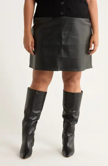MAX STUDIO Faux Leather Miniskirt | Nordstromrack | Nordstrom Rack