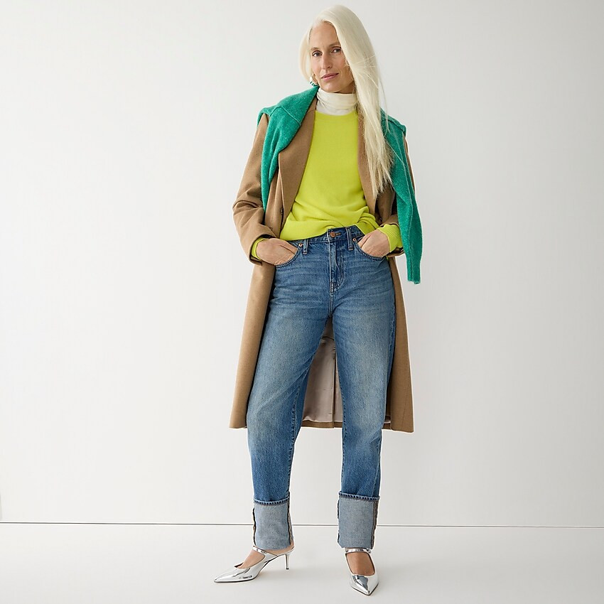 Cuffed slouchy boyfriend jean in Wintry wash | J. Crew US