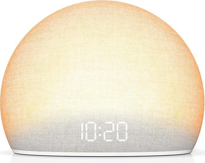 HOUSBAY Sunrise Alarm Clock, White Noise Sound Machine for Bedroom | Natural Wake-Up Light with G... | Amazon (US)