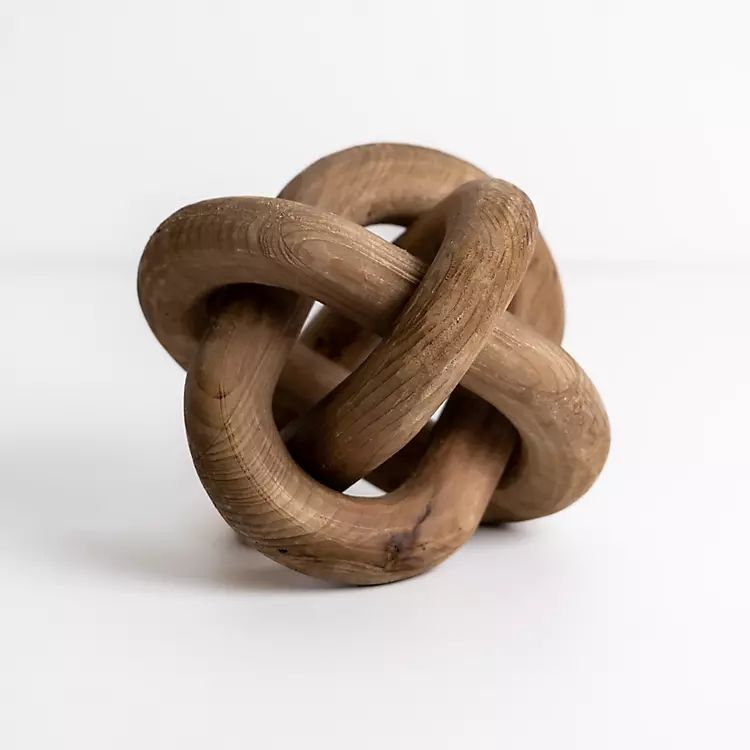 New! Brown Distressed Wooden Knot Sculpture | Kirkland's Home