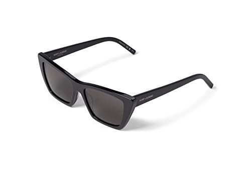 Saint Laurent Women's SL 276 Mica Sunglasses, Black-Black-Grey, One Size | Amazon (US)