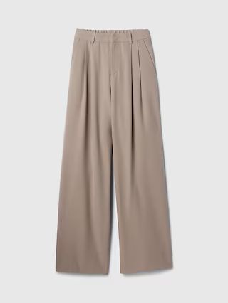 365 High Rise Brushed Twill Pleated Trousers | Gap (US)