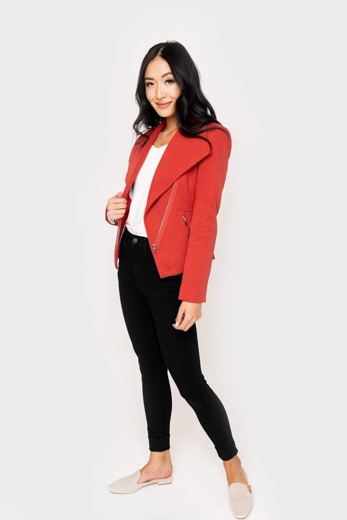 Stretch Knit Moto Jacket | Gibson