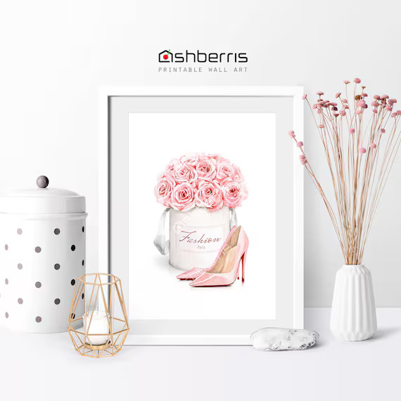 Watercolor Fashion Illustration Wall Art Fashion Room Decor - Etsy | Etsy (US)