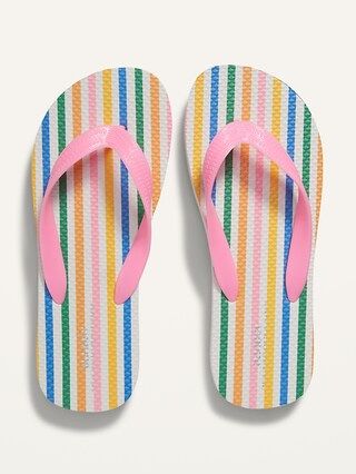 Patterned Sugarcane-Blend Flip-Flop Sandals for Girls (Partially Plant-Based) | Old Navy (US)