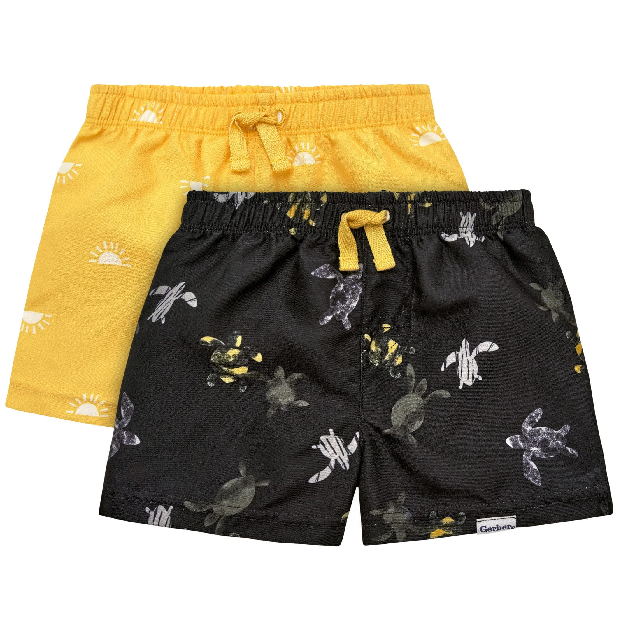 2-Pack Baby & Toddler Boys UPF 50+ Turtles & Suns Swim Trunks | Gerber Childrenswear