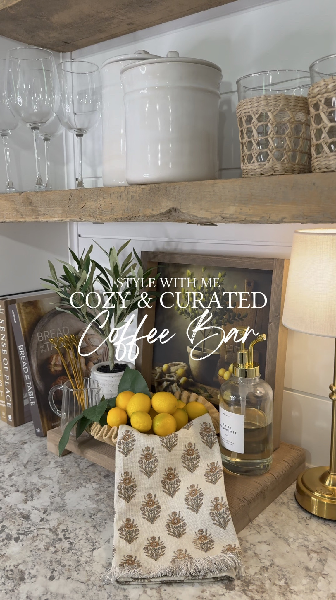 Cozy & Curated Coffee Bar✨ Follow @farmtotablecreations on Instagram for more inspiration.

This cozy coffee bar is giving all the warm-weather charm—from fresh citrus touches to glassware ready for iced everything. My original still life artwork adds a personal touch, framed beautifully by my sweet friend Brittany. Don’t forget to use code FARMOTABLE for 15% off! Size 12x12 shown with Briarsmoke stain.

Summer Coffee Bar | Lemon Coffee Bar | McGee & Co. | lemon decor | faux stems | home decor finds | neutral decor | Summer decorations | cozy home | affordable decor | home decor | home inspiration | summer refresh | summer vignette | summer decor | summer decorations | summer centerpiece | lemon centerpiece | lemon tray | summer tray | coffee station | coffee corner 



#LTKHome #LTKSeasonal #LTKSaleAlert