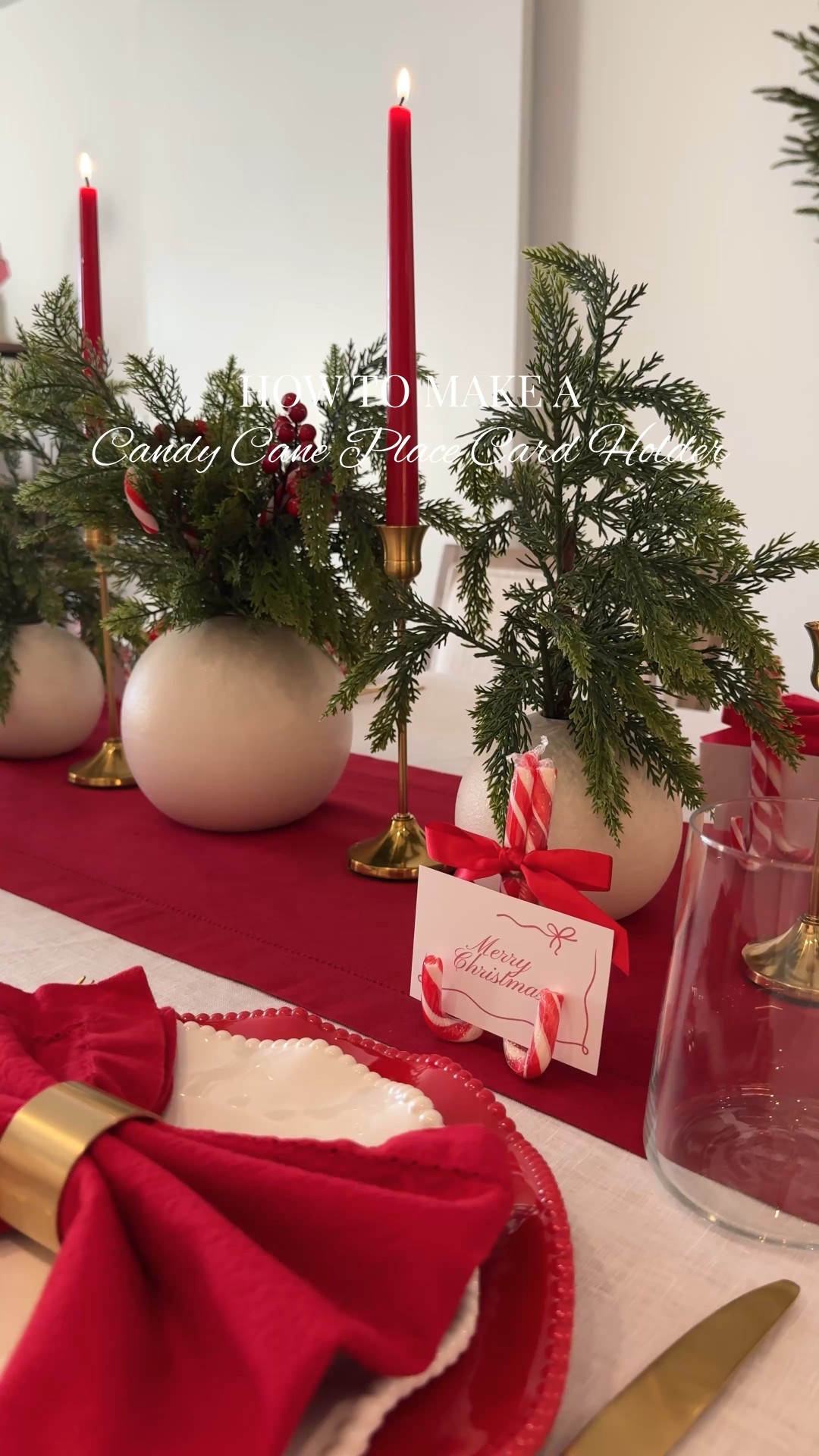 A fun Christmas place card holder idea 🍭

#LTKHome #LTKHoliday #LTKSeasonal