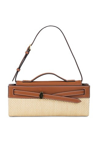 Raffia Dash Clutch in Hazelwood Natural | Revolve Clothing (Global)