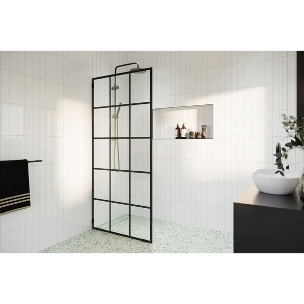Esprit 36 in. x 78 in. French Monture Single Fixed Shower Panel | Wayfair North America