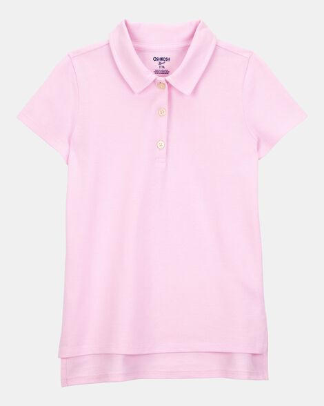 Kid Pique Uniform Polo Shirt - Pink | Carter's Inc