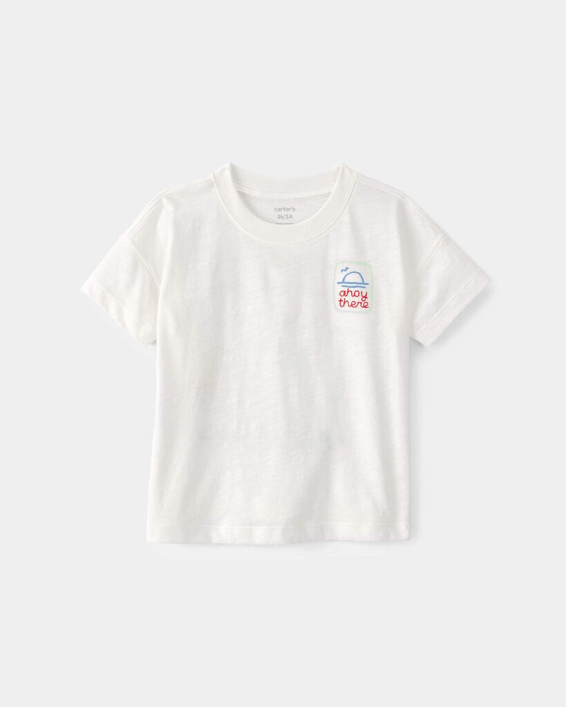Carter's toddler 'ahoy there' graphic tee 3T White | Carter's Inc