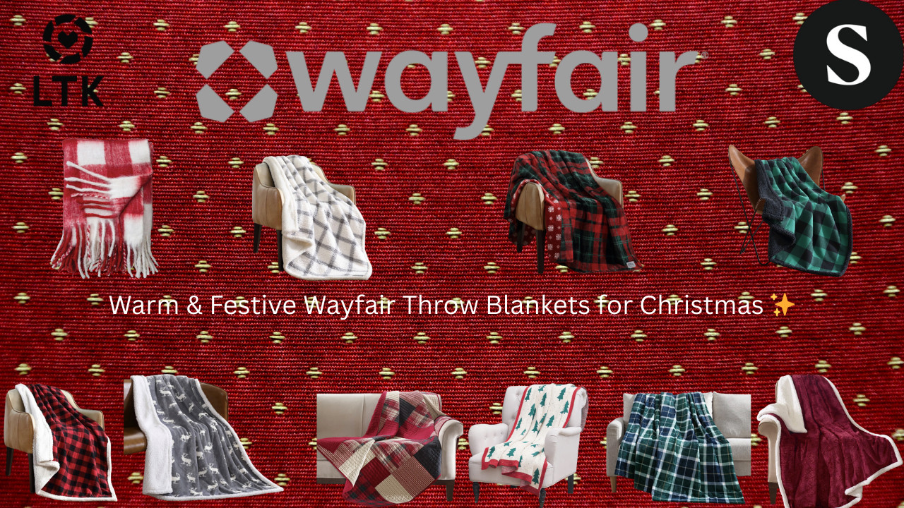 Warm & Festive Wayfair Throw Blankets for Christmas ✨

Cozy season is HERE, y’all! ❄️✨ These Wayfair throw blankets are soft, warm, and perfect for elevating your winter home. From Eddie Bauer cabin plaids to ultra-plush Nautica fleece, every style is gorgeous and gift-ready.
Shop all blankets on my LTK + ShopMy + Wayfair Storefront 🤍👇


 🔗 LTK: 


 🔗 ShopMy: 


 🔗 Wayfair Storefront: 


Stay cozy, stay chic. 🕯️🛋️✨

Elevate your cozy winter vibe with these beautiful Wayfair throws. Eddie Bauer’s flannel, sherpa, and plush designs bring warmth and classic cabin style, while Woolrich and Nautica offer ultra-soft fleece textures perfect for layering. The Epona Hand Woven Throw and the Elma Oversized Plush Throw add rich texture and comfort, and the Coventry Christmas Throw brings festive charm to any room. These blankets are perfect for gifting, lounging, and creating a warm winter home.

#WayfairFinds #WayfairHoliday #HolidayHomeDecor #ChristmasDecor #HolidayBlankets #CozyThrows #WinterThrows #EddieBauerThrows #CozyHomeVibes #FestiveHomeDecor #LTKHoliday #LTKHome #LTKSeasonal #HolidayStyle #Christmas2025 #WinterDecor #CozySeason #WayfairHome #Over50AndChic #HomeDecorInspo



Wayfair throw blankets, cozy winter blankets, Eddie Bauer throw blankets, sherpa throw blankets, plush fleece throws, reversible sherpa throw, cabin plaid blanket, holiday throw blankets, Woolrich quilted throw, Nautica fleece blanket, Epona woven throw, textured plush throw, cozy home essentials, winter home décor, LTK home finds, Wayfair home picks, ShopMy home décor, over 50 and chic home style, warm blankets for winter, Christmas cozy décor
 

 #LTKGiftGuide #LTKHoliday #LTKSeasonal