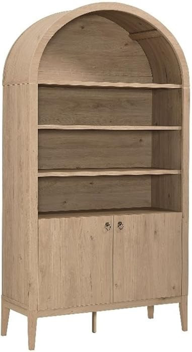 Modway Nolan Tall Arched Storage Display Cabinet in Light Oak - 74 Inch Arch Bookshelf with Open ... | Amazon (US)