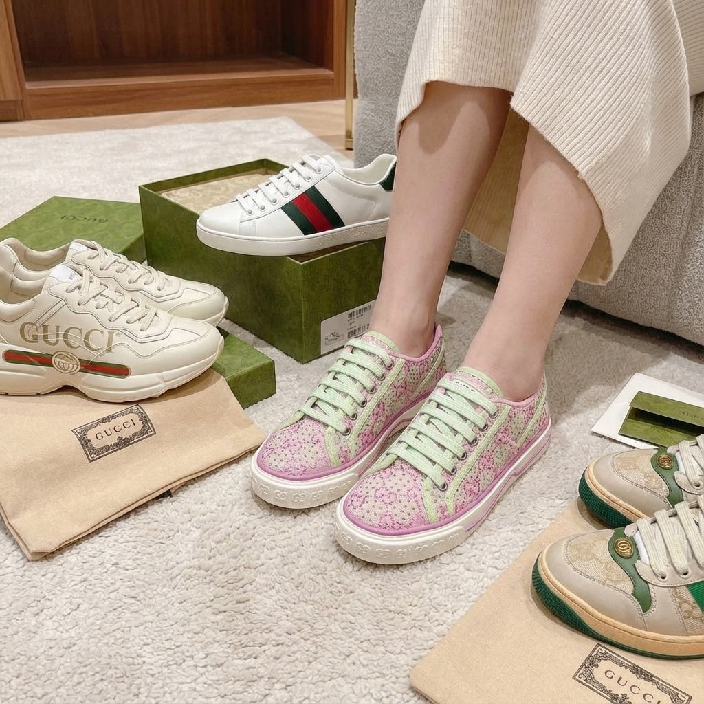 If you’ve been eyeing the Gucci Tennis 1977 sneakers… this crystal-embellished pastel edition is on another level. 💎💚💗
These limited Gucci beauties mix the iconic GG canvas with soft mint + pink tones and a full crystal sparkle that looks even more stunning in person. They’re feminine, unique, and honestly one of the prettiest statement sneakers Gucci has ever dropped. Perfect with dresses, denim, loungewear — literally everything.
If you’re collecting luxury sneakers or just love rare finds… don’t sleep on these! Sizes keep selling out fast. 🏃‍♀️✨
🛍️ Linking everything below — including the exact pair, plus similar Tennis 1977 styles still in stock. Tap to shop 💚👇
#GucciSneakers #Gucci1977 #LTKLuxury #LTKFinds #DesignerSneakers #PastelAesthetic #QuietLuxuryStyle #GucciCollector #LuxuryEdit #ShoeGoals

#LTKGiftGuide #LTKHoliday