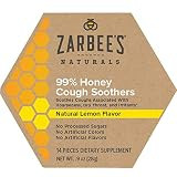 Zarbee's Naturals 99% Honey Cough Soothers, Lemon Flavor, 14 Count | Amazon (US)