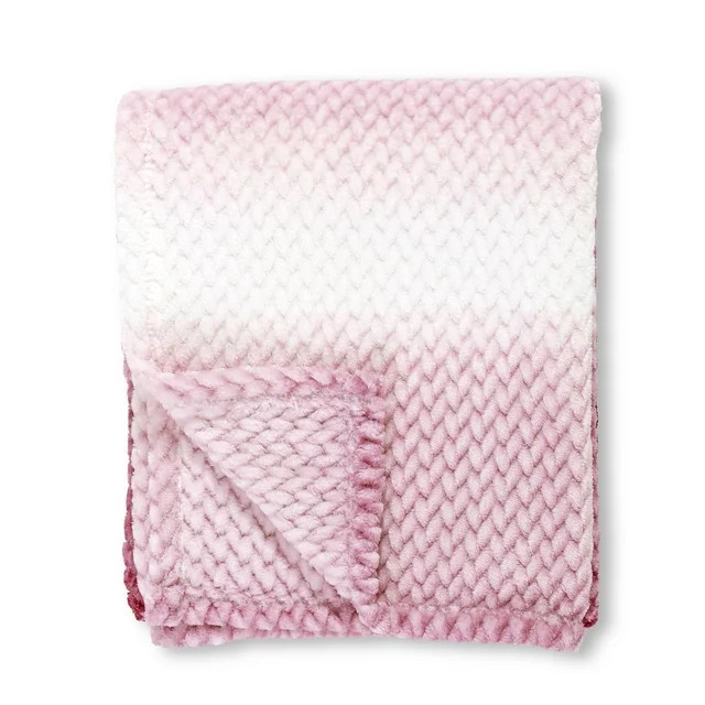 Mainstays Ombre Velvet Plush Throw, 50 X 60 - Plum | Walmart (US)