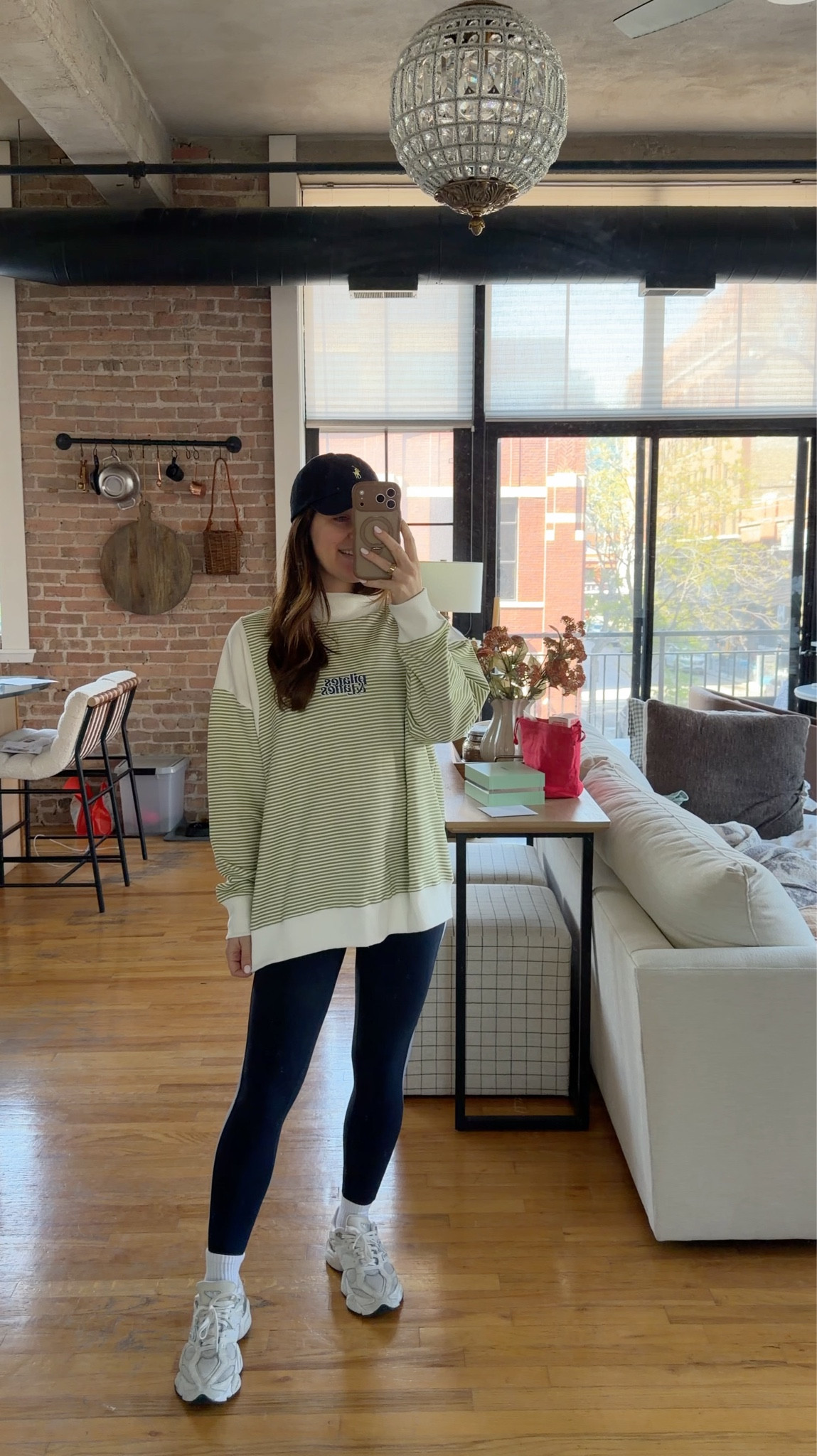 Casual weekend outfit! Sweatshirt says “Pilates and lattes”. Fits oversized (wearing a M). Use code SHELBI20 for 20% off 

#LTKMothersDay #LTKSaleAlert