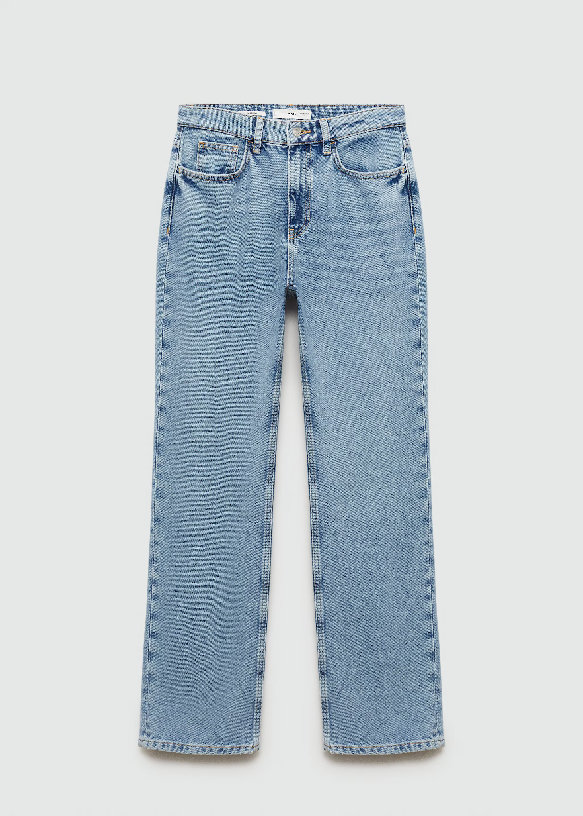 Matilda medium-rise straight-fit jeans - Woman | MANGO USA | MANGO (US)