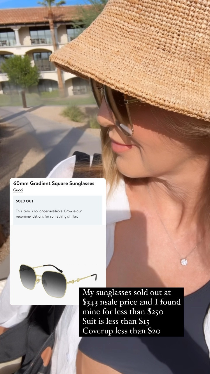 I found my Gucci sunglasses for less than $250 
Wearing a size small in swimsuit 

#LTKFindsUnder50 #LTKStyleTip #LTKOver40