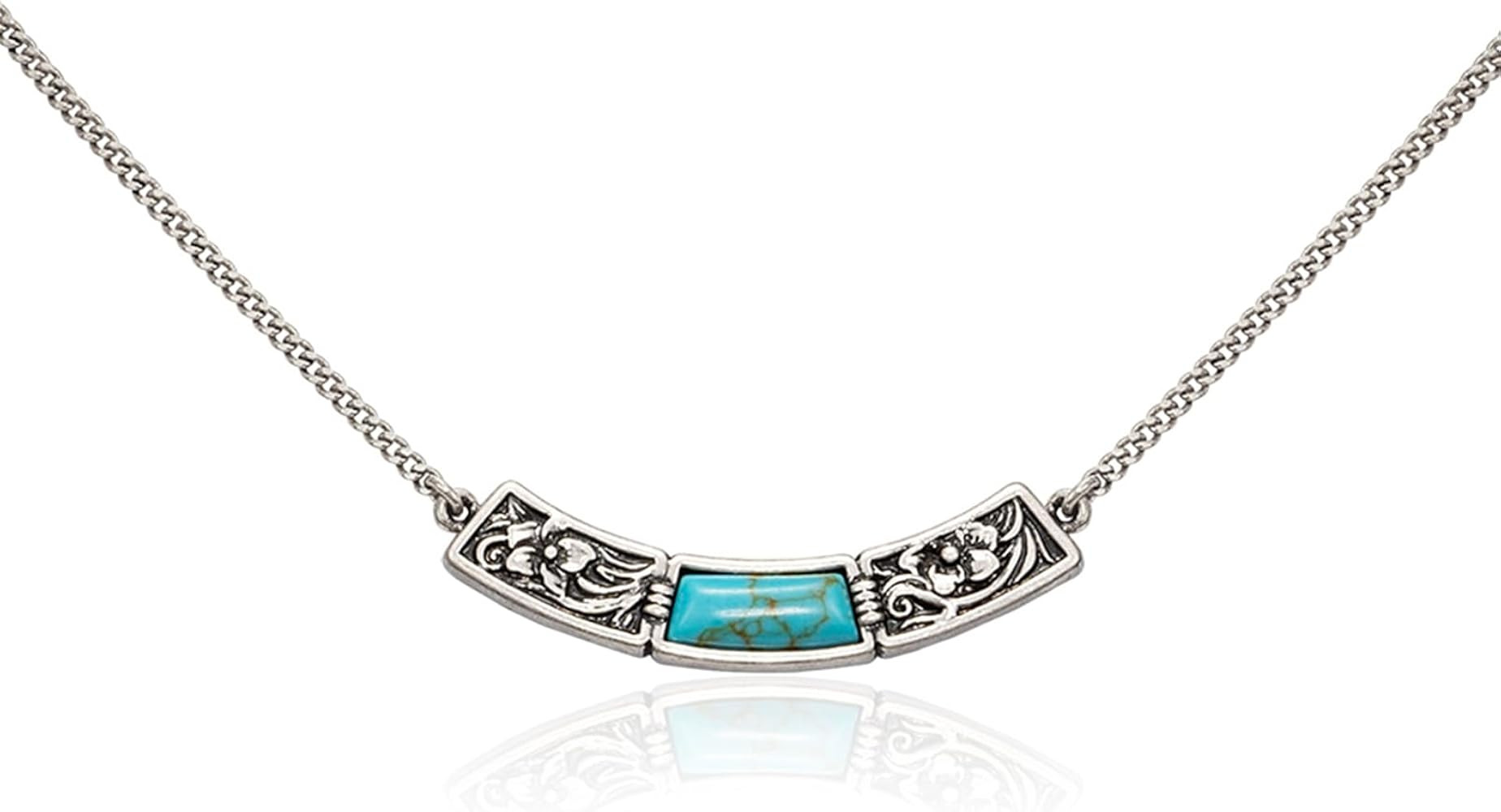 Montana West Wrangler Couture Turquoise Jewelry for Women, Western Jewelry Pendant Necklace, Cowg... | Amazon (US)