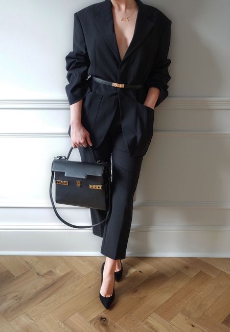Jacquemus blazer, Hermes belt, Delvaux bag, Black trousers, Black heels 

#LTKitbag #LTKeurope #LTKstyletip