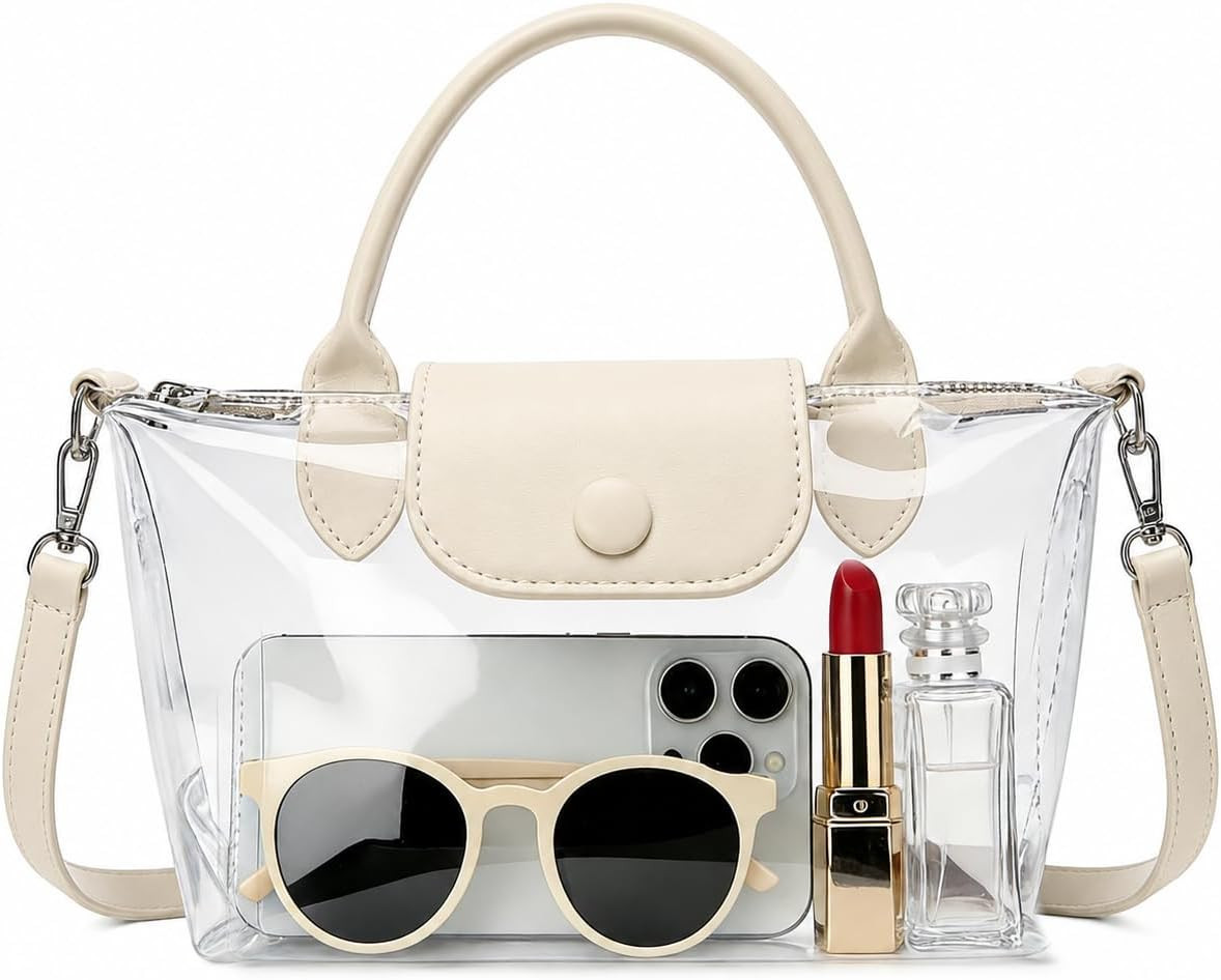 Ginogento Clear Bag for Stadium Events,Small Clear Purse Crossbody Bags for Women for Concert,Sport Events | Amazon (US)
