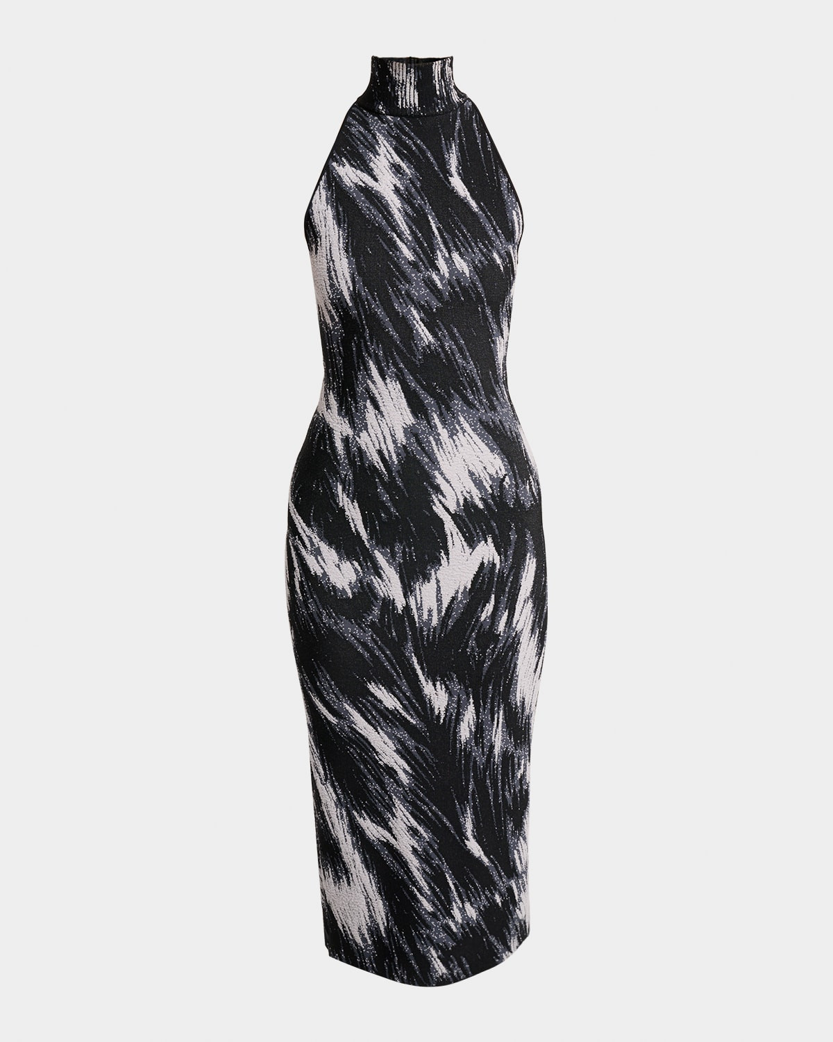 Sleeveless Mock-Neck Midi Dress | Neiman Marcus
