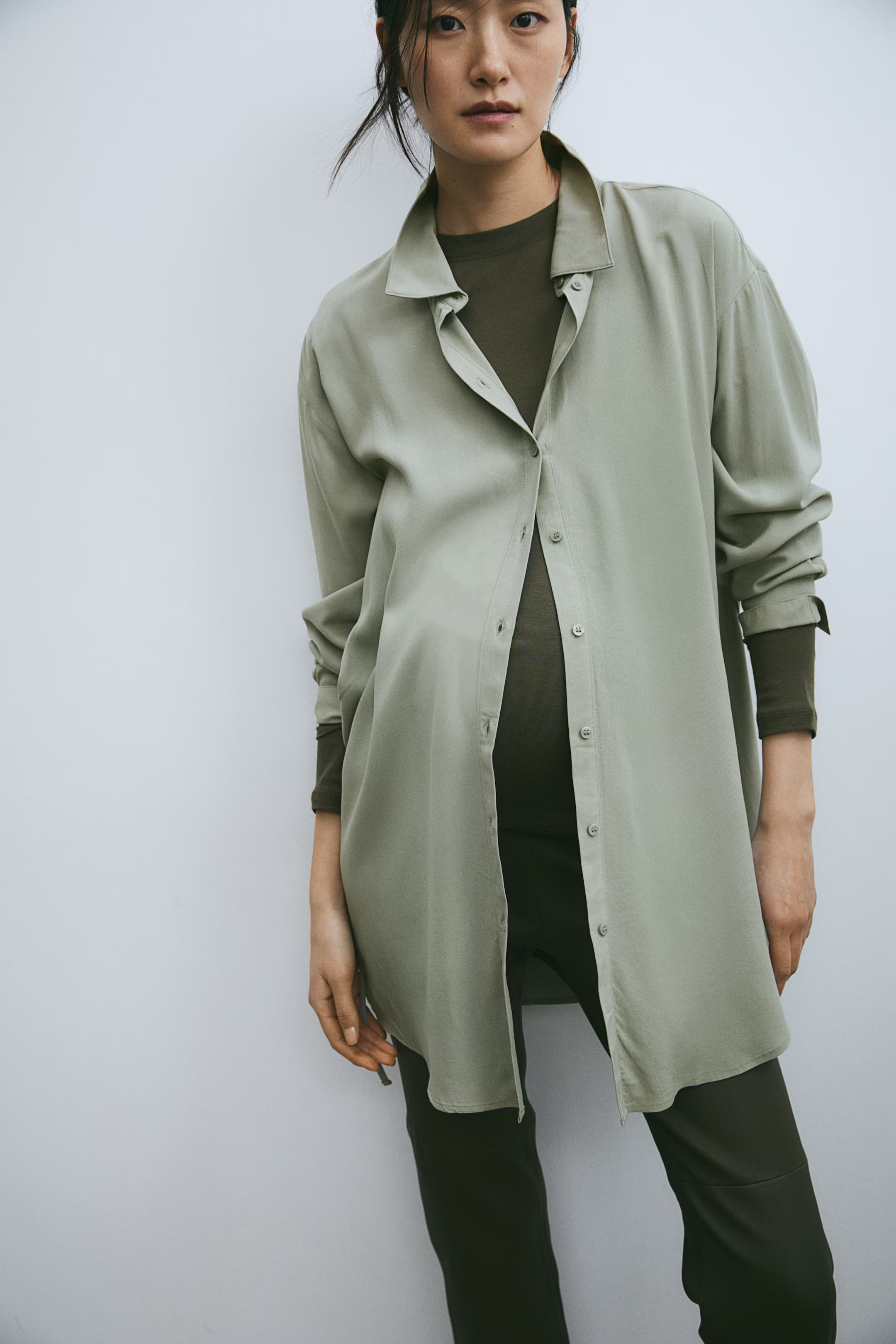 MAMA Before & After Tie-belt Shirt | H&M (US + CA)