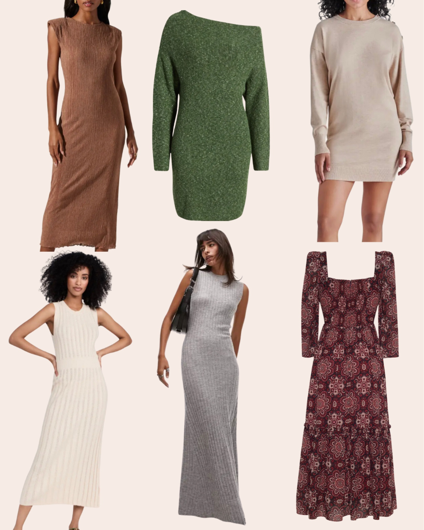 Thanksgiving dresses

Plissé Maxi Dress
ASTR the Label

Madelyn Button Shoulder Long Sleeve Sweater Dress

Sleeveless Ribbed Sweater Dress
Topshop

Varley
Florian Knit Dress

Estela Dress

One-Shoulder Long Sleeve Rib Sweater Dress
Treasure & Bond

#LTKU #LTKstyletip #LTKHoliday