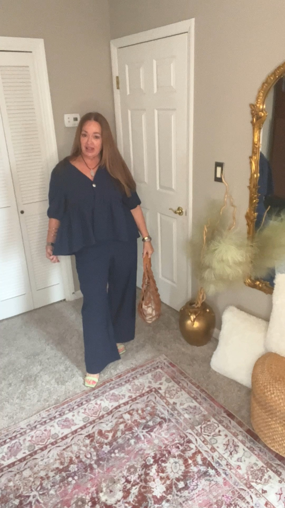 A 2 piece linen set with a wide peplum and flattering drawstring wide leg matching pants

#LTKWorkwear #LTKTravel #LTKootd