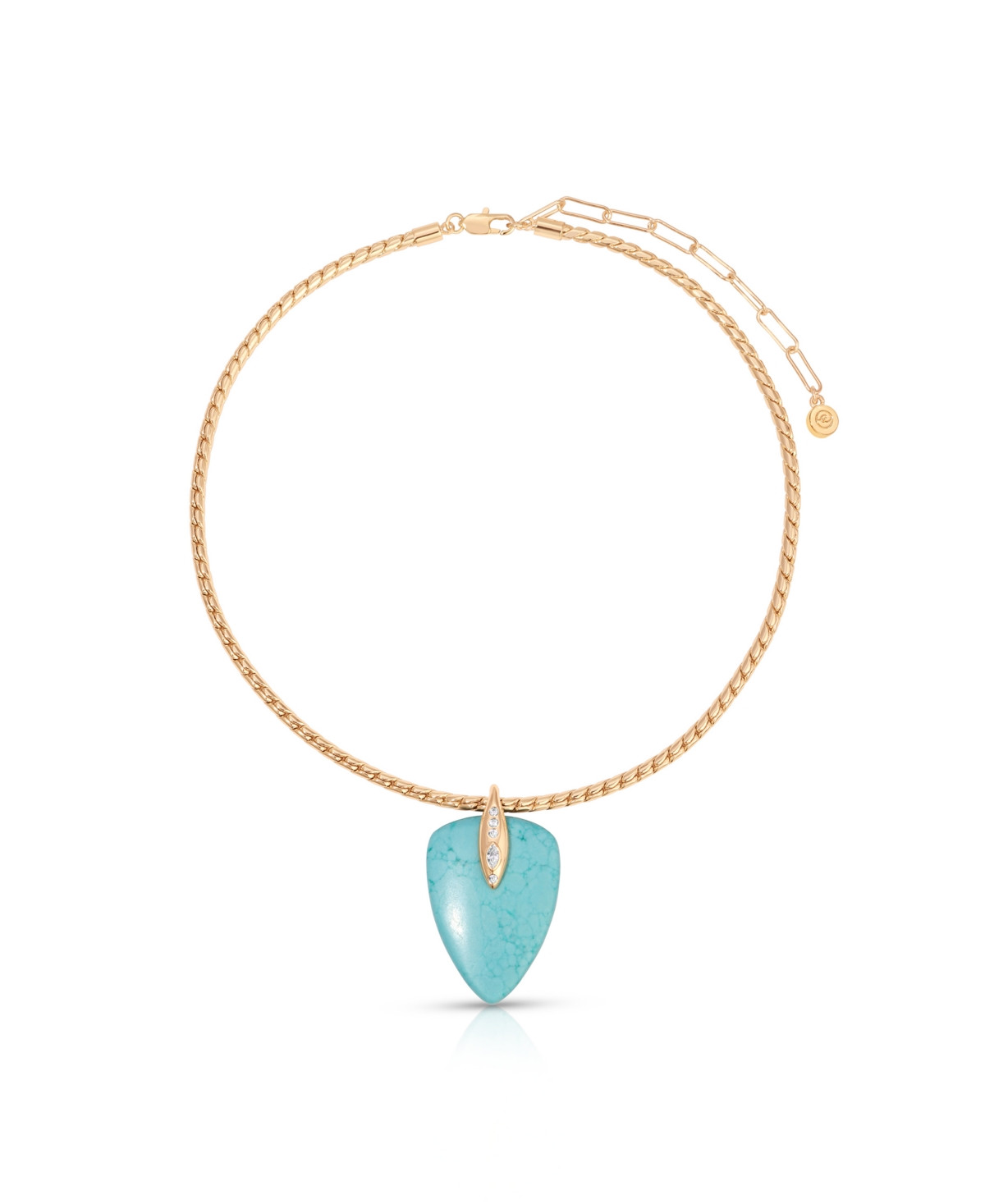 Ettika Turquoise Solstice Pendant Choker Necklace - Gold | Macy's